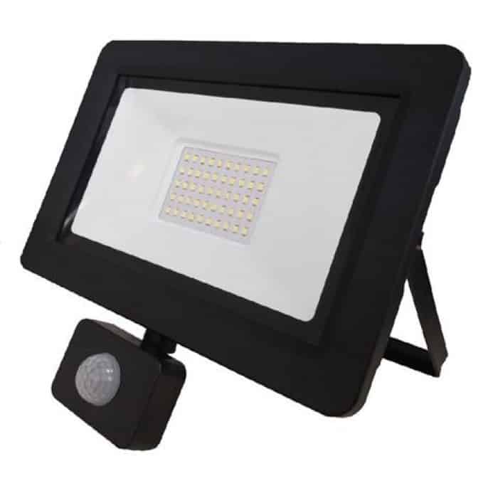 Прожектор з датчиком руху SMD LED 50W 6400K 4000Lm 175-250V IP65 чорний ASLAN/S-50 HOROZ ELECTRIC